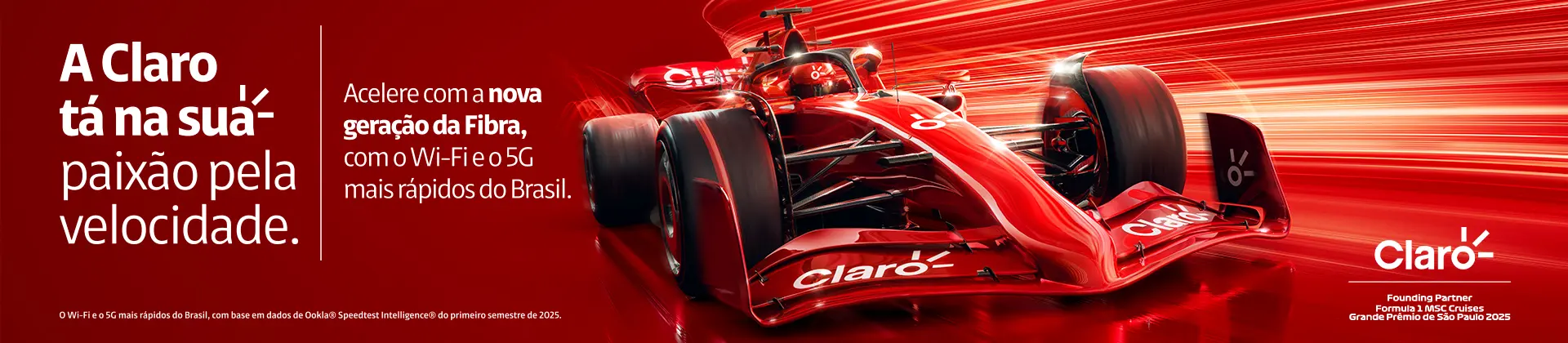 A Claro ta na sua paixão pela velocidade.