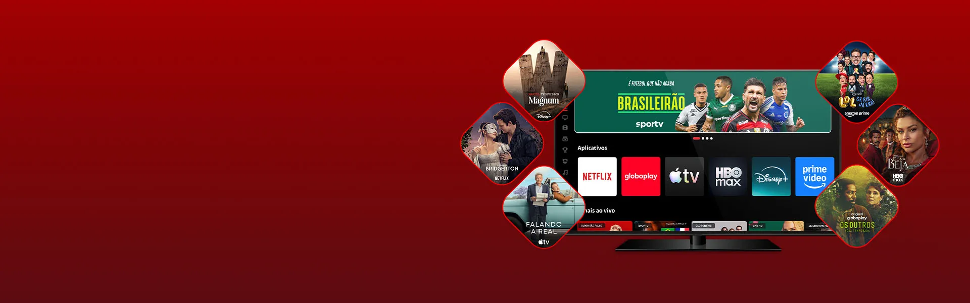 A melhor experiência de TV e streamings