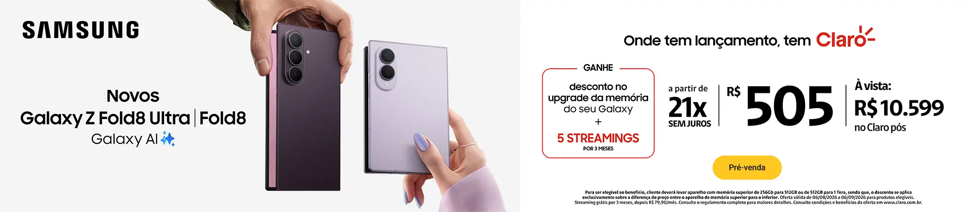 Pré Venda Galaxy Z Fold 8